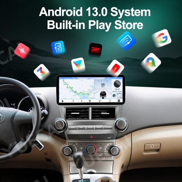 360 Camera Toyota Highlander Car DVD Player CarPlay Android Auto Toyota Head Unit