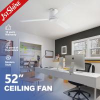 3 Natural Plywood Blades Flush Mount Decorative Ceiling Fan Without Light