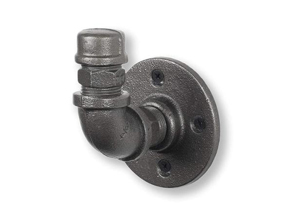 Wall Mounted Industrial Pipe Coat Rack Black Iron Pipe Flange 3/8 - 4 Home Decoration