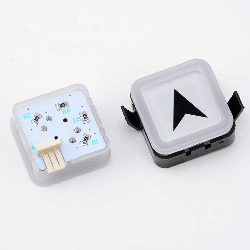 Modern Hotel Elevator Push Button Square Touch Panel BS34C Plastic White Light Blue Light Out-call Call Button
