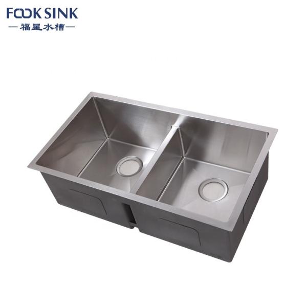 Dissipador de Undermount da bacia do dobro de Undermount, dissipador dobro comercial retangular da bacia
