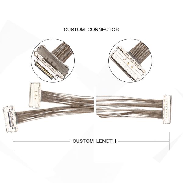 0.4 Mm Pitch LVDS EDP Cable I-Pex 20679-040t-01 40 Pin Micro Coaxial Cable