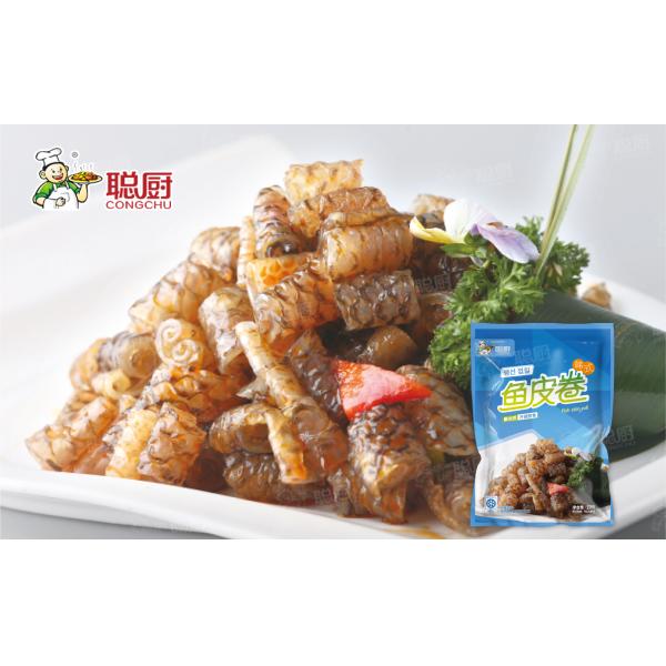 SGS 300g Ready To Eat Packaged Food Fish Skin With Pickled Peppers