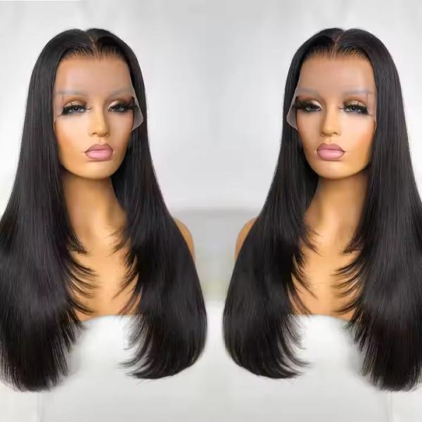 13x6 HD Lace Front Wig Bone Straight Human Hair Wig PrePlucked