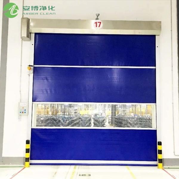 SS304 Door Frame PVC Fast Industrial Roller Shutter Doors Sensor Switch