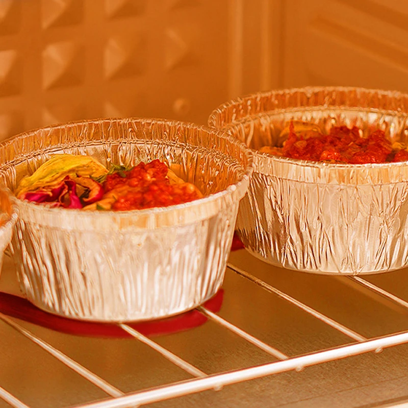 20Pcs Air Fryer Aluminum Foil Cake Cups for Baking Tin Steamer Mats and BBQ Food Tray