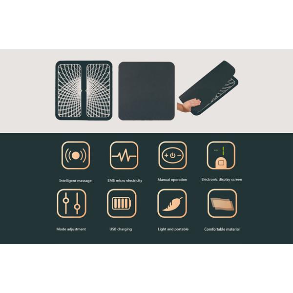 Rechargeable Pulse korea EMS folding Foot Massage mat with Remote Controller