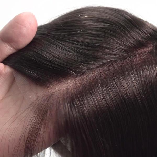 Postiche en dentelle de cheveux humains avec ligne de cheveux naturelle