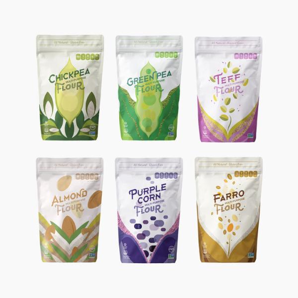 Bio Laminated Aluminum Foil Stand Up Tea Bags Pouch Resealable Matcha Green Tea Powder