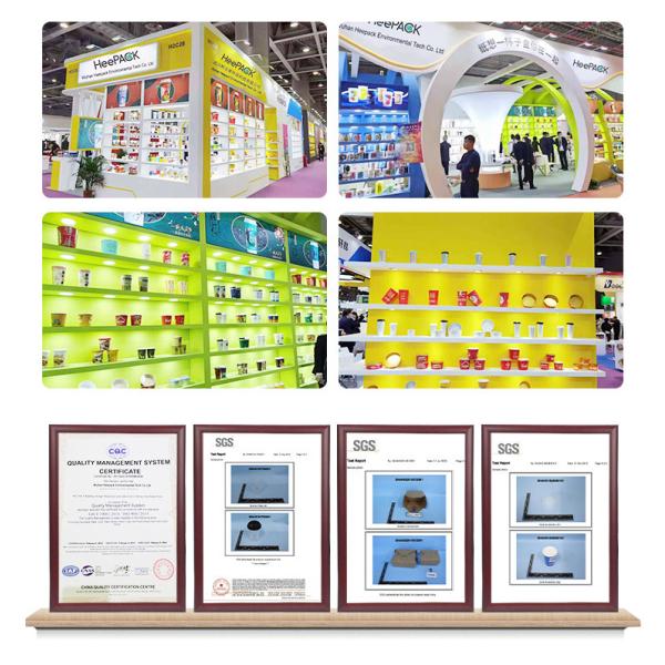 Холодный кофе Сок Бумажная чашка Пластмассовая одноразовая кофе биоразлагаемая чашка PLA крышка