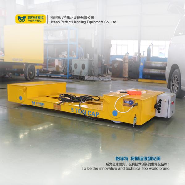 Blue Towed Cable Automated Guided Vehicles / Electric Transfer Cart 4t