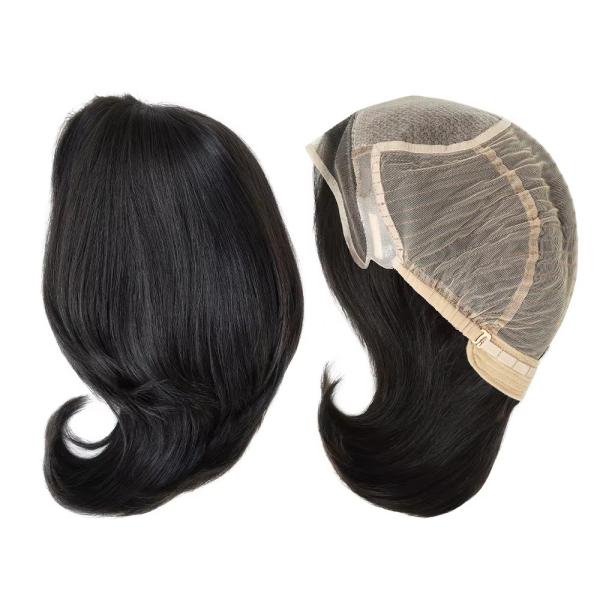Jewish Wigs Brown Injection Silk Top Kosher Lace Front Jewish Wigs New Glueless Silk Top Human Hair short European Hair Jewish Wig