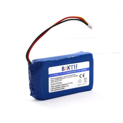 BAKTH-604374P-3S1P-3 11,1V 2000mAh Pack de batteries lithium polymère en gros d'usine Pack de batteries lithium-ion rechargeables