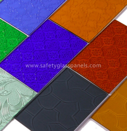 Kasumi Curve Figured Glass Green , Tinted Float Glass Meeting Room and Hospital