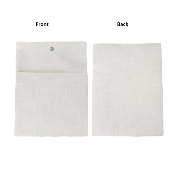 Double-Sided Blank Sublimation Cotton Linen Book Cover Custom Protective Dustproof Book Bag Storage Bag With Zipper