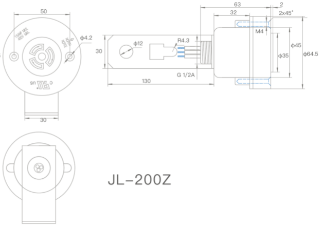 0~480V Wide Voltage Photocontrol Receptacle NEMA 3P PBT Material Or Bakelite Material