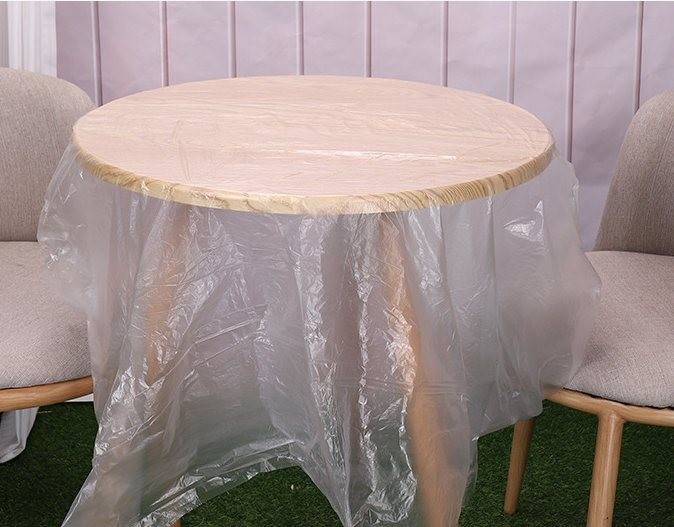 PE Cover Disposable Tablecloth for Dust Proof and Oil Proof Protection in Household