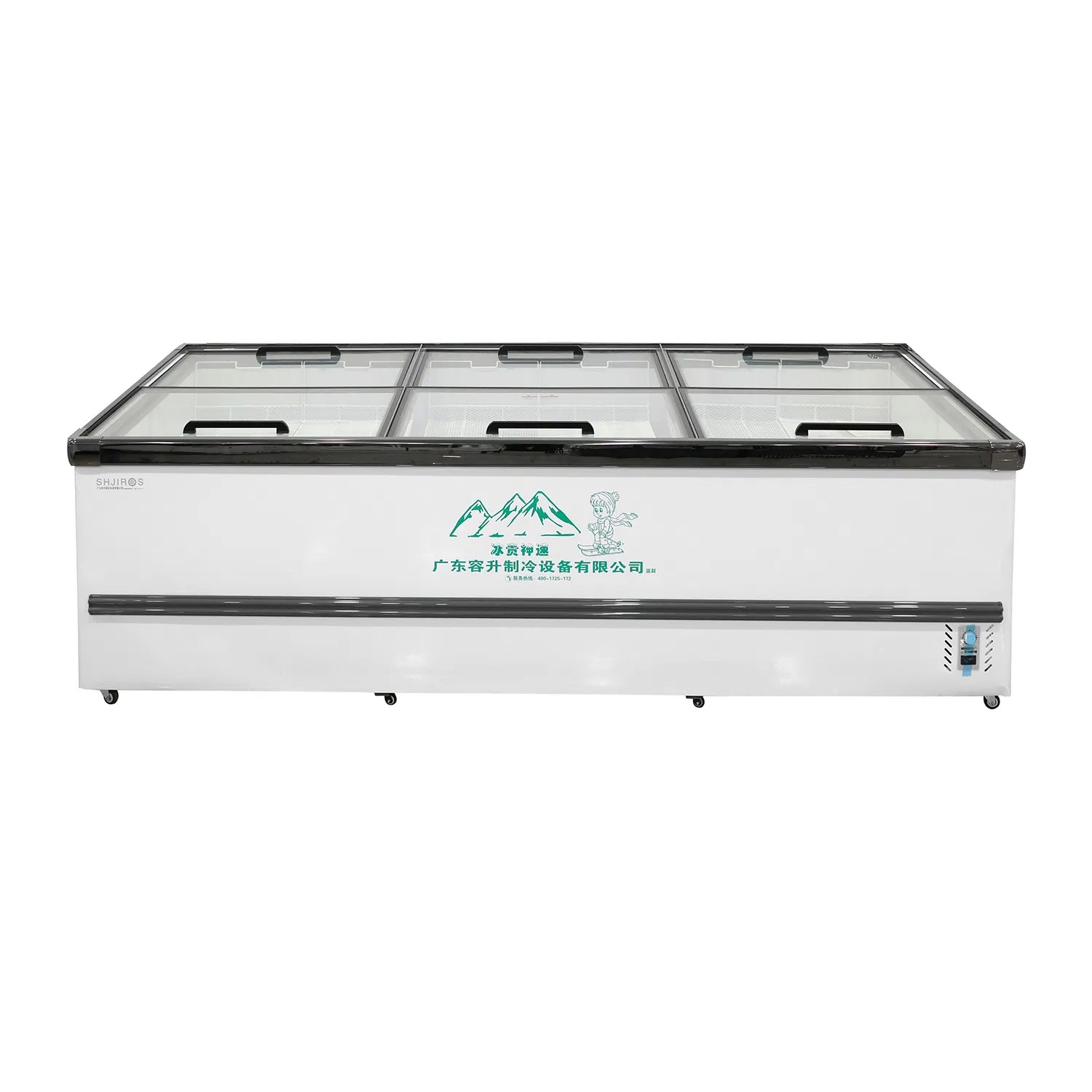 Supermarket Horizontal Display Freezer Commercial Island Deep Freezer Large Capacity