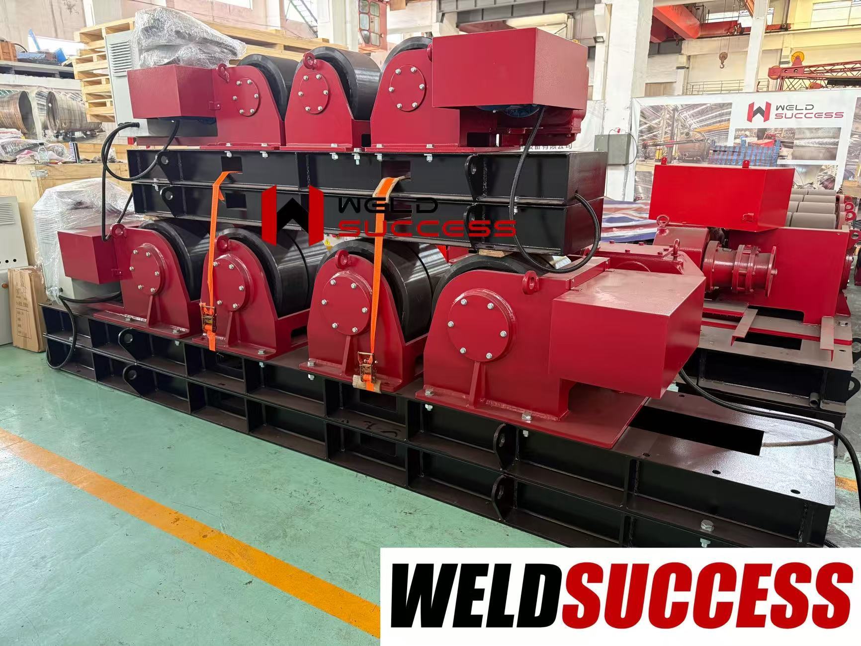 100 Ton Maximum Self-Aligning Bolt Adjustment Welding Pipe Rollers for Tank Turning Rolls