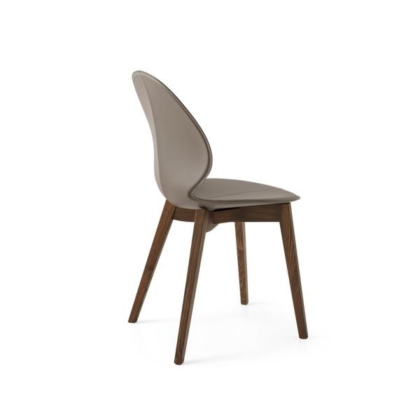 Custom Made Upholstered Tan Leather Chair , MrSmith Studio Basil W Chair