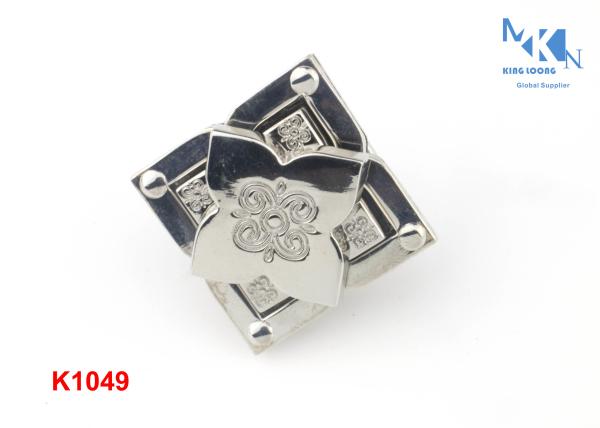Metal Flower Twist Lock Purse Hardware , Twist Lock Fasteners For Handbags