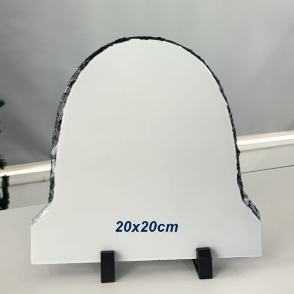 In Stock, Semicircle 20x20cm Sublimation Rock Slate Custom Printing and Personalized Gifts, Glossy&Matte Finish Available