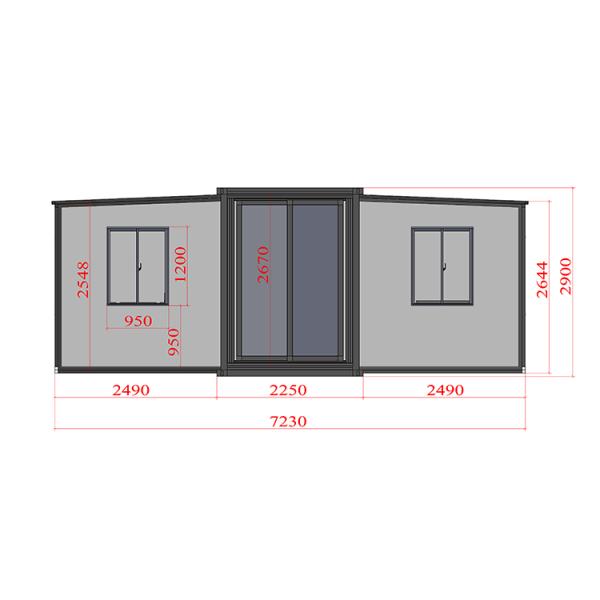 2 Bedroom Container Farm House Granny Flat House Customized Color PE