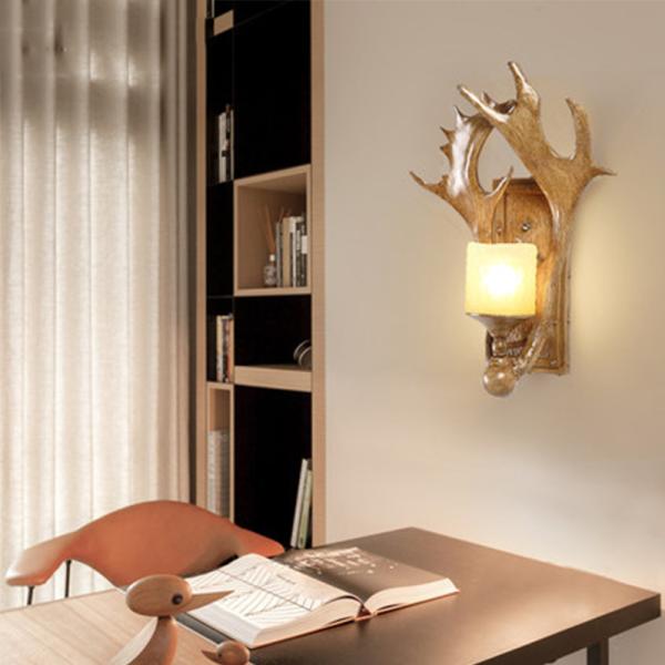 Loft Industrial Farmhouse Kitchen Dining room deer horn wall lamp (WH-VR-07)