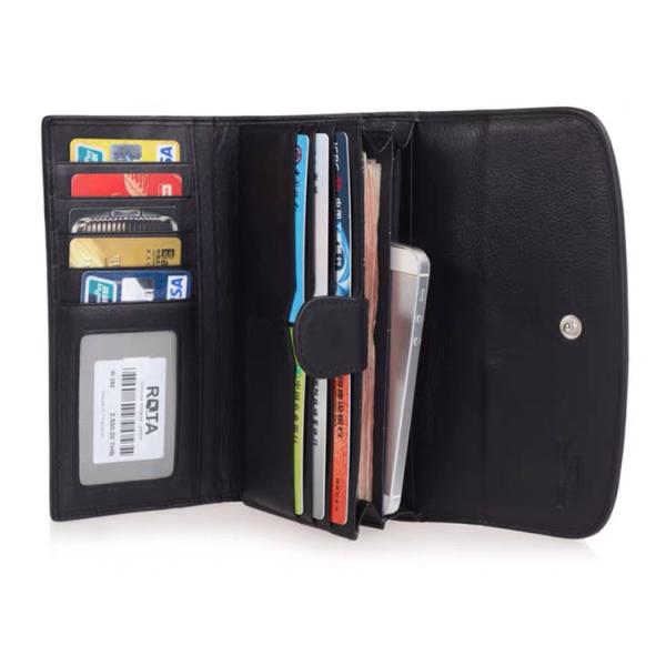 Unisex Style Authentic Stingray Skin Women Long Wallet Lady Card Holders Genuine Leather Female Large Clutch Purse