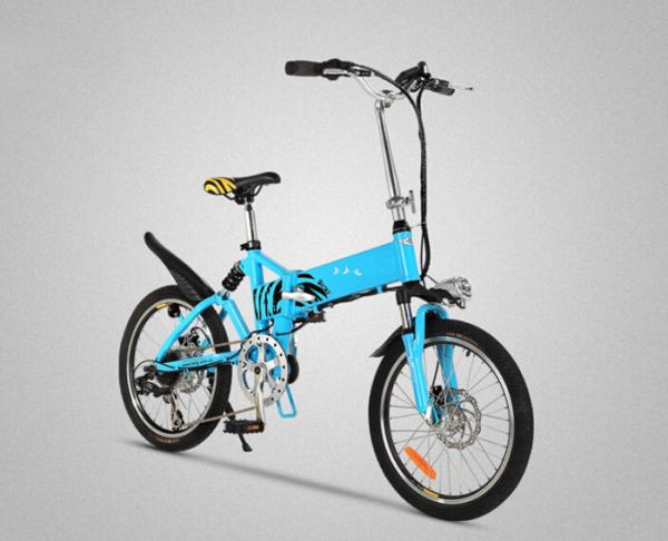 Long Range Electric Folding Bicycle 20 Folding E Bike With Shock Absorber