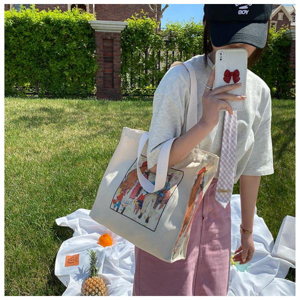 OEM Customized Heavy-duty Cotton Canvas Shopping Tote Bag with Customized Logo Design