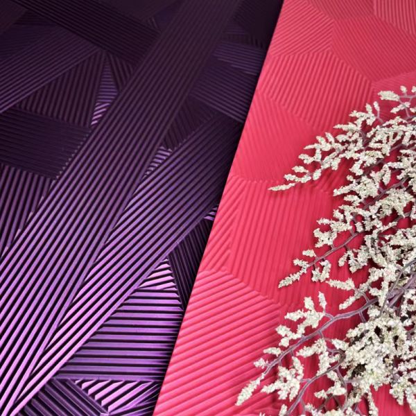 3D Geometric Wall Panel Film Matte PVC Foil for Vacuum Press Thermoforming