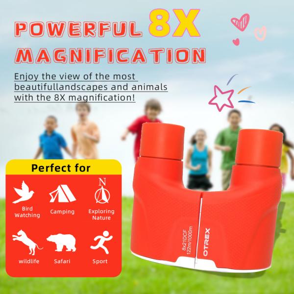 Hollyview 8x21 Kids Compact Binoculars High Definition For Bird Watching Outdoor Hunting