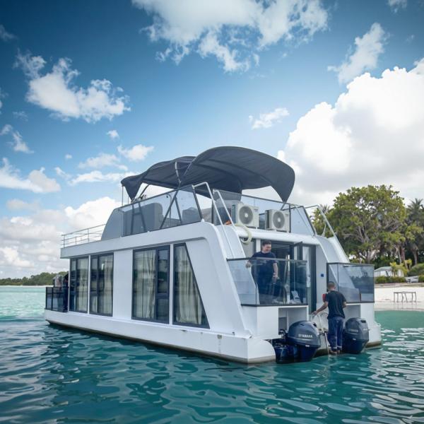 16 personnes de capacité maison de bateau en aluminium avec une épaisseur de tube de 4,0 mm