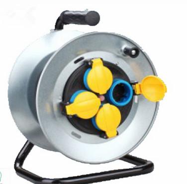 250V 16A Electrical Extension Cord Reel , Waterproof Extension Cable Drum With Cover