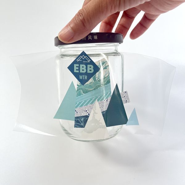 Custom Printed Jar Labels Water Bottle Private Label Sticker Clear Transparent Water Packaging Label Sticker