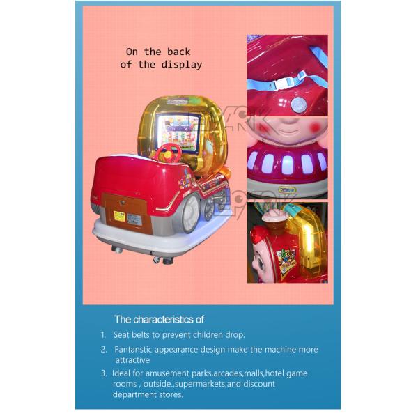 Plastic Swing Racing Video Car Kiddy Ride Machine Coin Operated