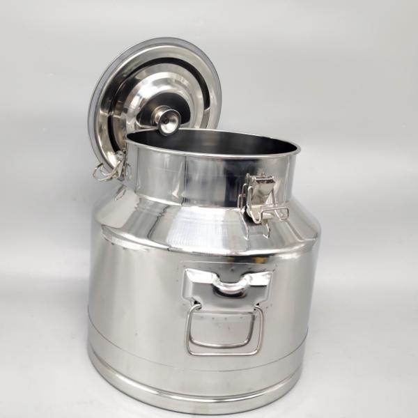 15L Stainless Steel Milk Can Mirror Polished Metal Milk Container