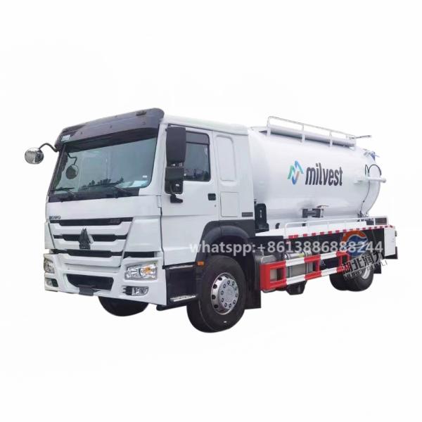 SINOTRUCK 14000 Liters Sewage Suction Truck With 226 hp High-pressure Cleaning Truck