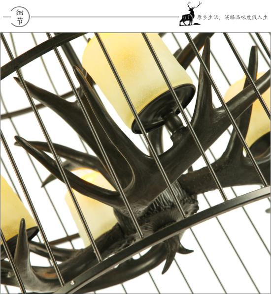 Antler dining room light Cage Chandelier Lighting For Indoor Home (WH-AC-28)