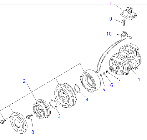 ND447300-7300 Clutch Assy KOMATSU Wheel Loader Spare Parts For WA100 WA120 WA150