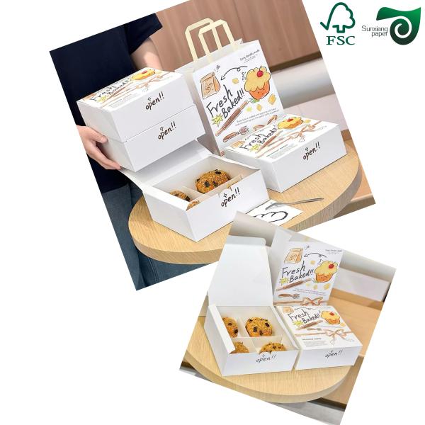 FSC 250gm papier d'emballage pour gâteaux de pâtisserie de qualité alimentaire avec une rigidité élevée