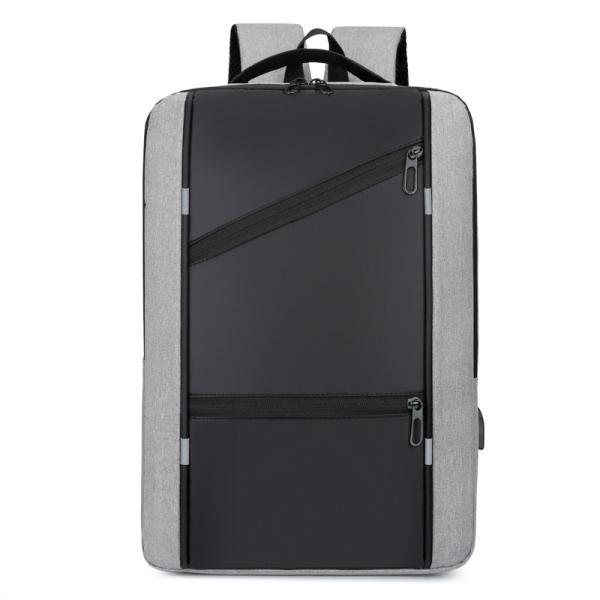 Male Customized Color Laptop Backpack with Anti-theft Design and USB Charging Port
