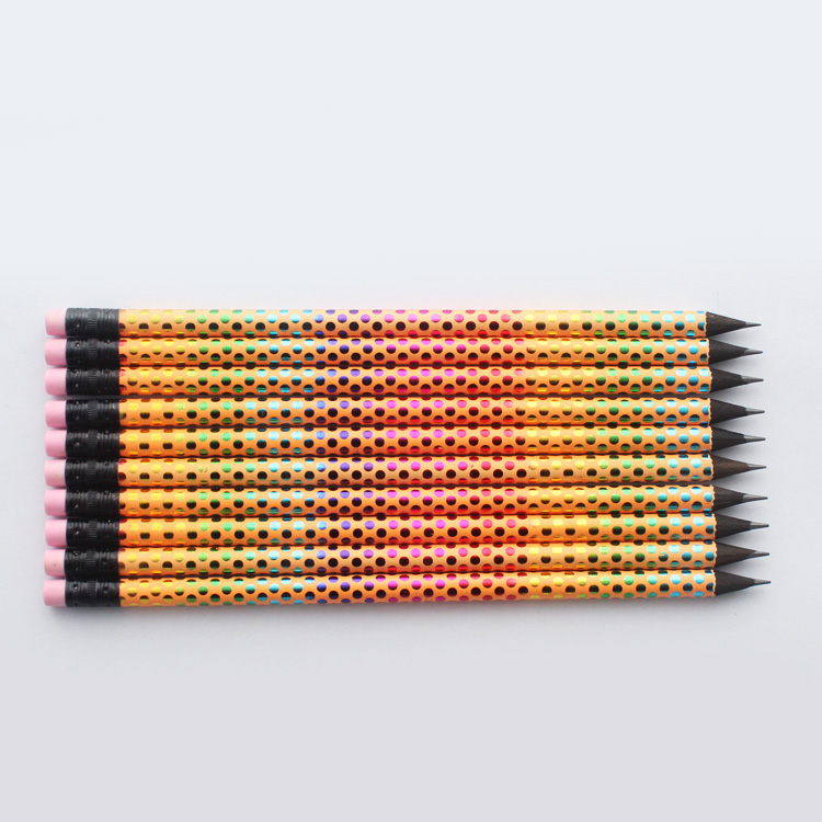presharpen black soft wood hb pencil 10pcs neon graphgite pencil custom with eraser