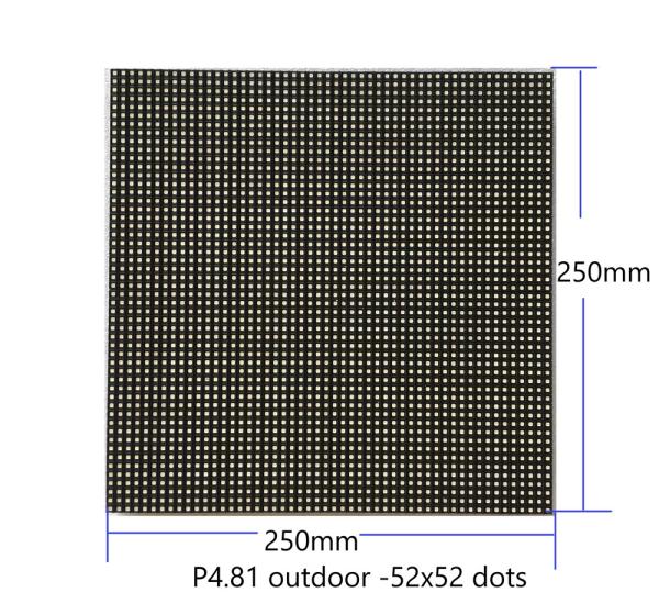 P4.81 Outdoor LED Display Module Controller , SMD1921 SMD2727 LED Panel Module