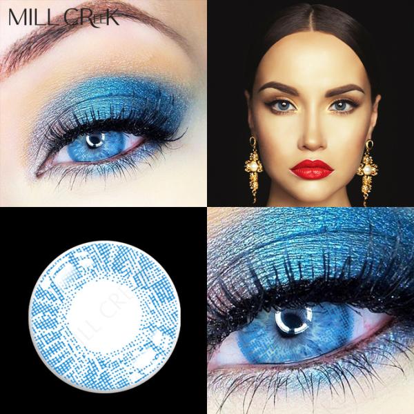 Cosmetic Tinted Daily Contact Lenses Mystic Blue Color Contact Lenses