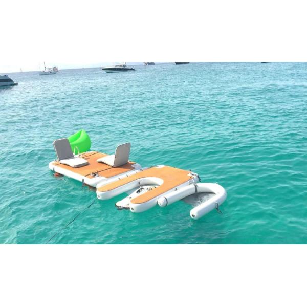 U Shape Inflatable Floating Dock For Motorboat Inflatable Jet Ski Dock