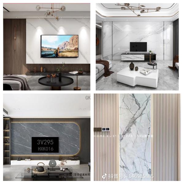 3d глянцевая деревянная фанера мраморные доски для спортзала Карбоновая кристаллическая плита