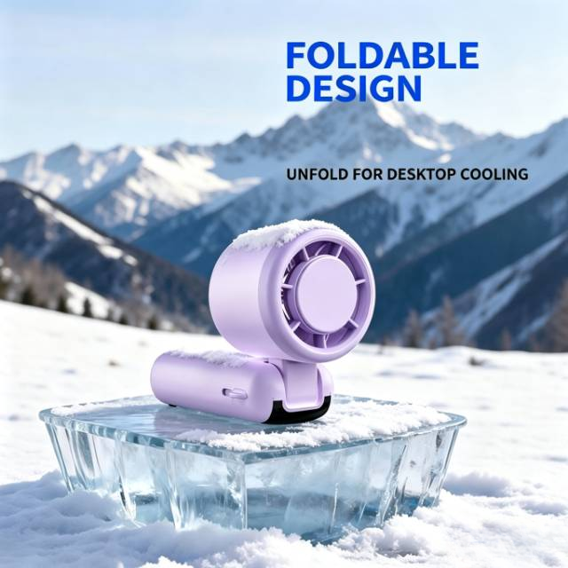 ABS Plastic Foldable Cooling Fan , Rechargeable USB Portable Fan With Adjustable
