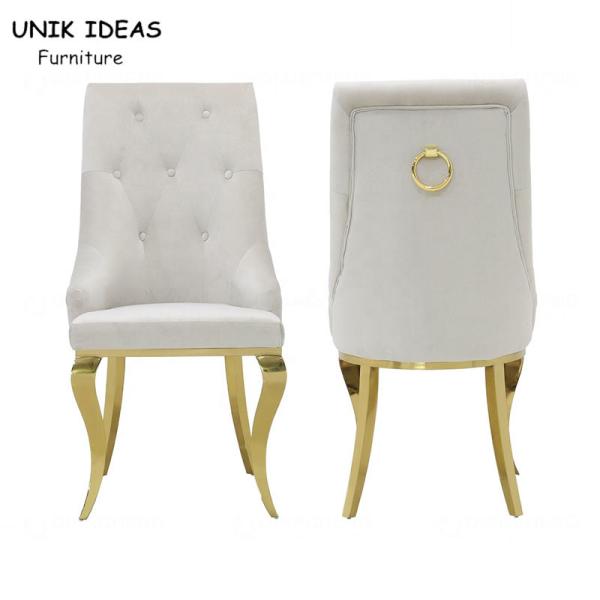 Elegant Nordic Velvet Dining Chair Optional Luxury Stainless Steel